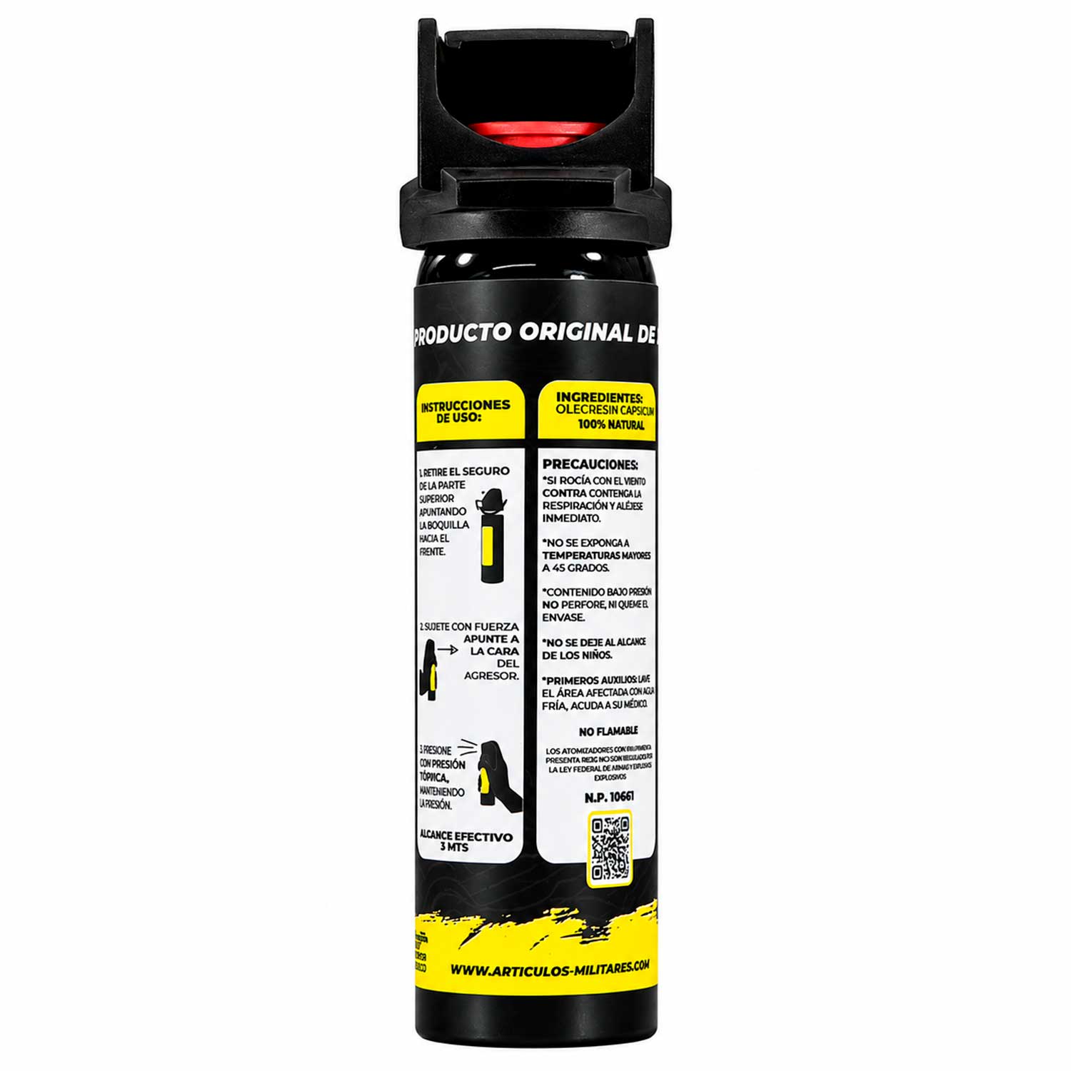 Gas Pimienta Lacrimogeno 135 gr Con Tapa De Seguridad Marca Maxima Máxima