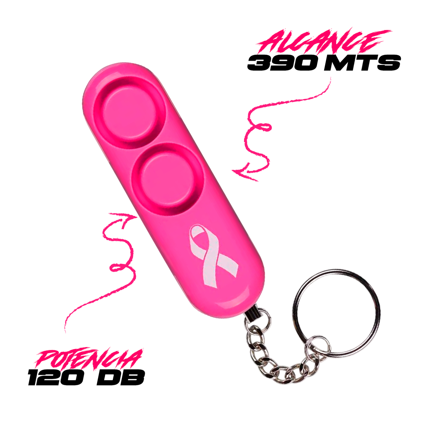 Alarma Personal De Pánico Multiusos Llavero Sabre