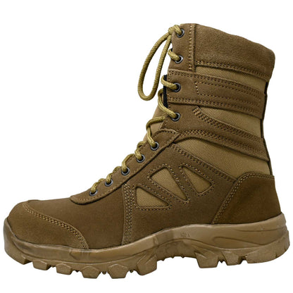BOTAS TACTICAS RAM se muestra imagen de bota táctica de lado lateral y detalle del cierre, combinando vista de perfil, diseño de caña media y funcionalidad para uso táctico y deportivo.