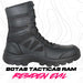 BOTAS TACTICAS RAM se muestra imagen de bota táctica color negro en vista lateral, destacando el perfil completo del calzado, su diseño de caña media y su estilo deportivo táctico.