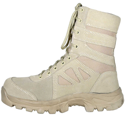 BOTAS TACTICAS RAM se muestra imagen de bota táctica de lado lateral combinando vista de perfil, diseño de caña media y funcionalidad para uso táctico y deportivo.