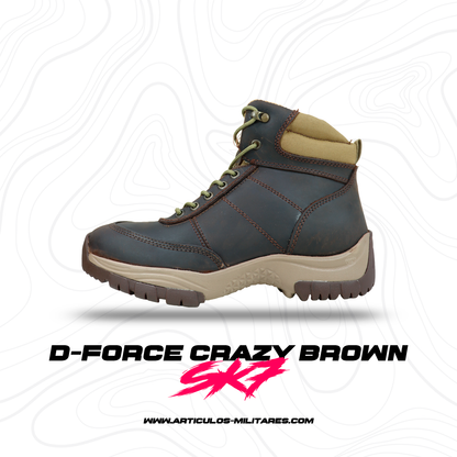 Botas Táctica D-force 707 Policía Militar Chocolate SK7