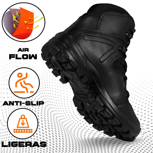 Botas OC TACTICAL 4054 con soporte de tobillo y ventilación Air Flow vista lateral