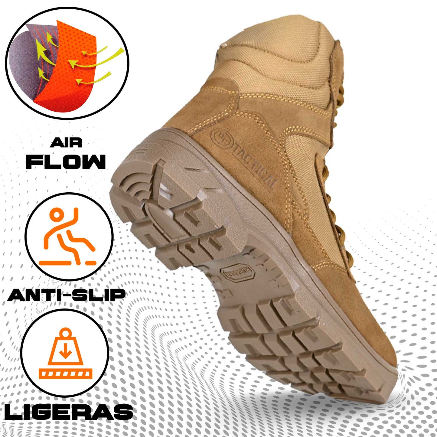Botas OC TACTICAL 4274 botas tácticas con ventilación y frescura prolongada.
