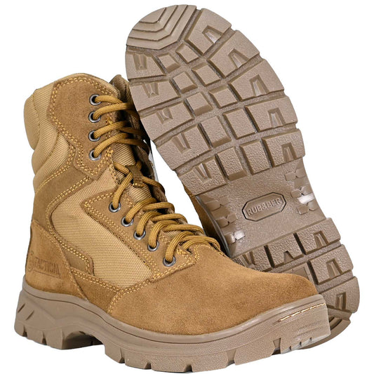 botas tácticas con materiales de alta resistencia y durabilidad.