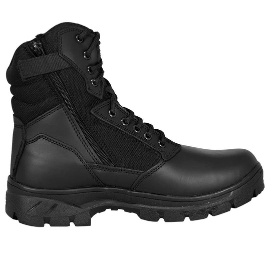 Botas OC TACTICAL 4274 botas tácticas negras con cierre lateral reforzado.