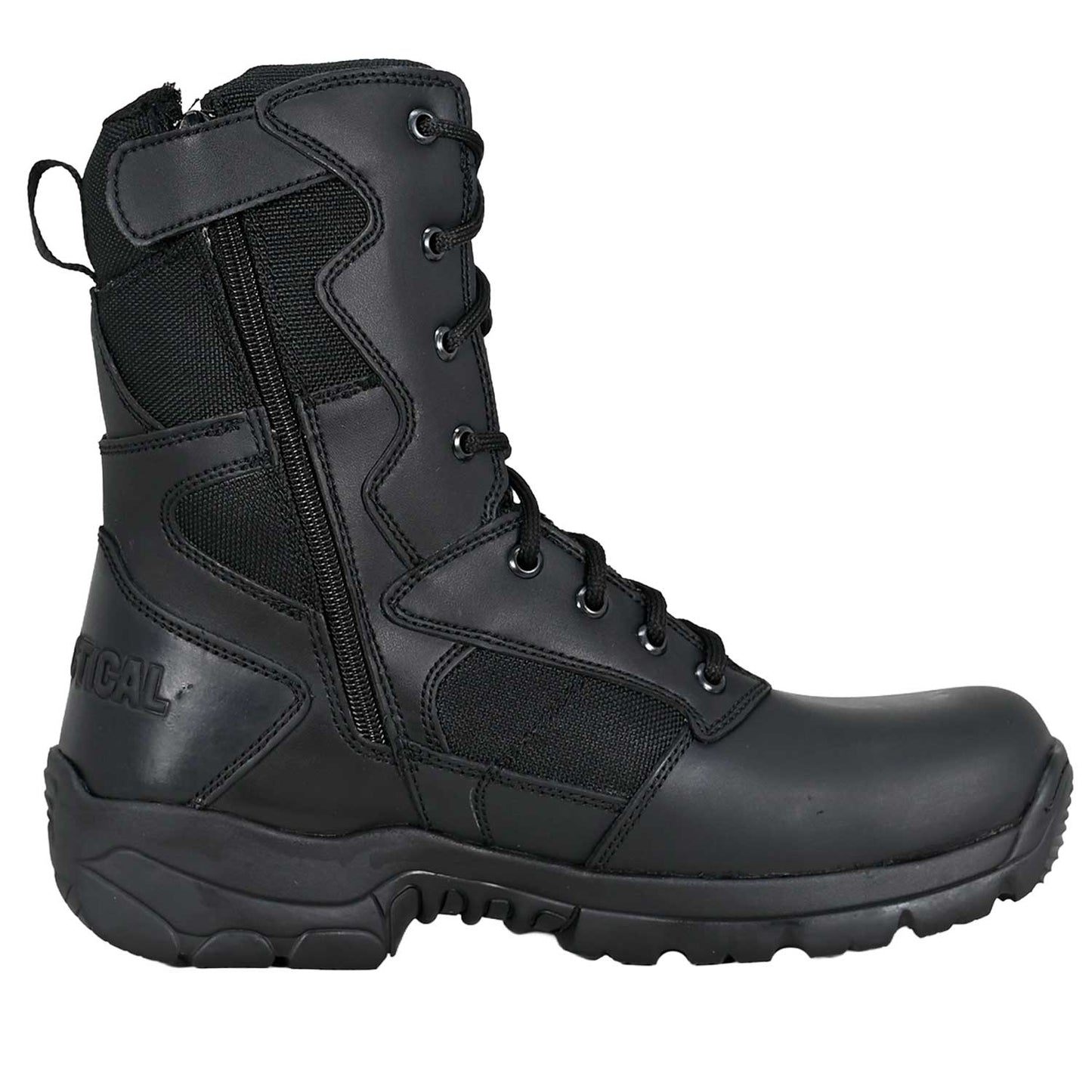 Botas OC TACTICAL 5534 botas de seguridad táctica con cierre lateral de fácil acceso y ajuste seguro.
