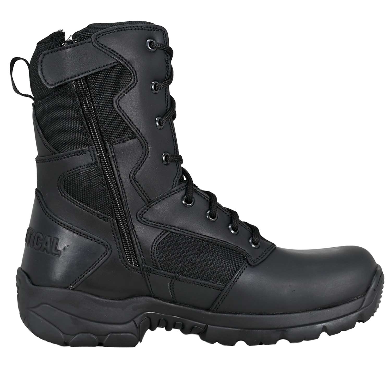 Botas OC TACTICAL 5534 botas de seguridad táctica con cierre lateral de fácil acceso y ajuste seguro.