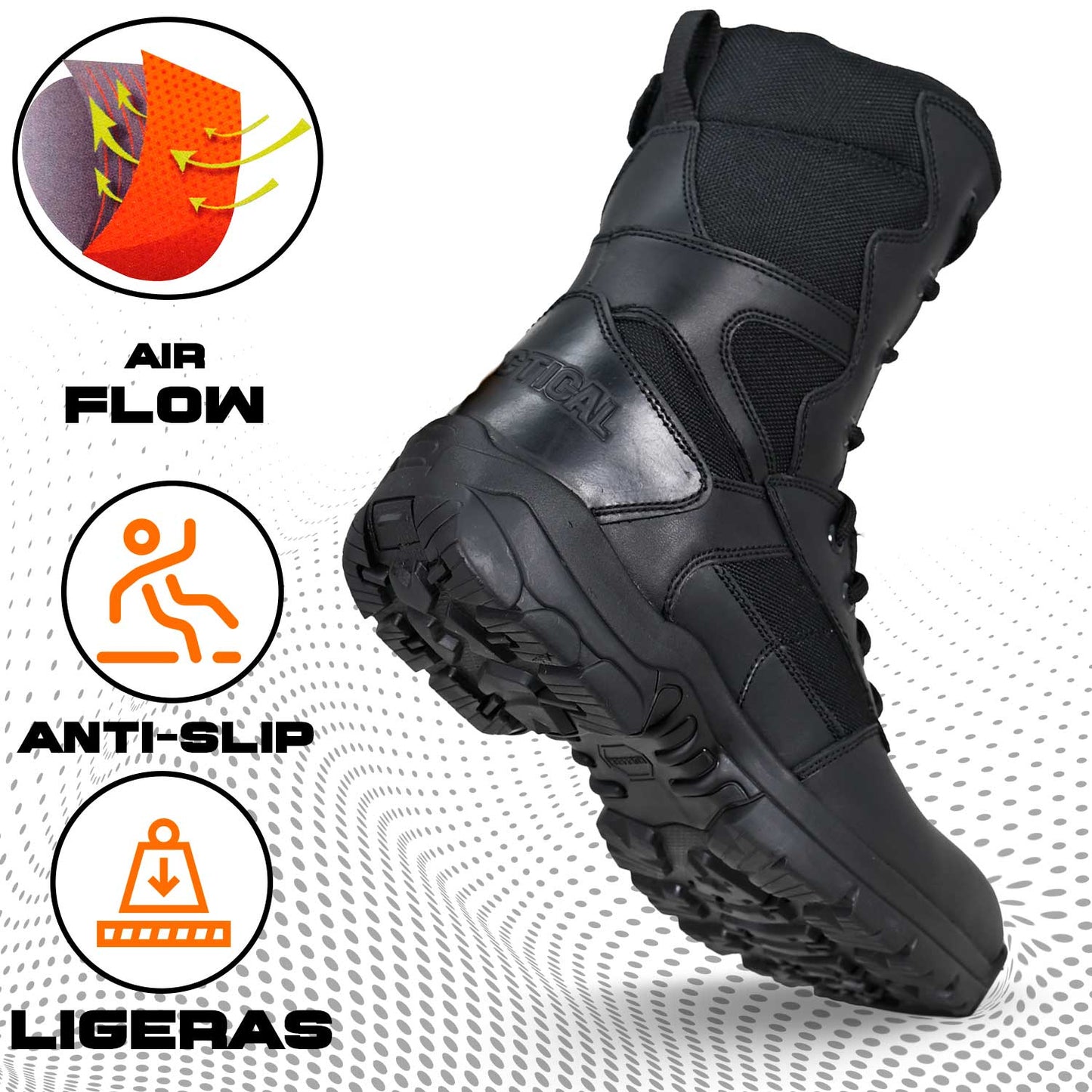 Botas OC TACTICAL 5534 botas tácticas con ventilación y frescura prolongada.