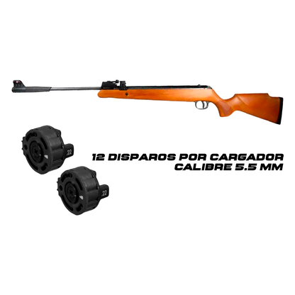 Cargadores 5.5 mm para leon x 12 tiros AZTK