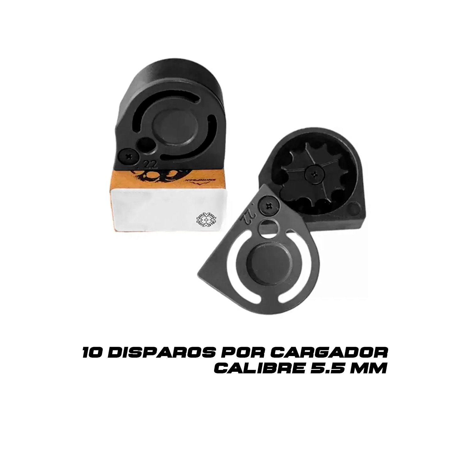 Cargadores 5.5 mm para T-rex  2 piezas 10 disparos polimero