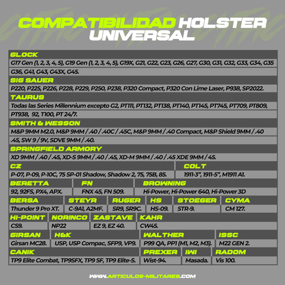 Piernera Porta Arma Universal Compacta