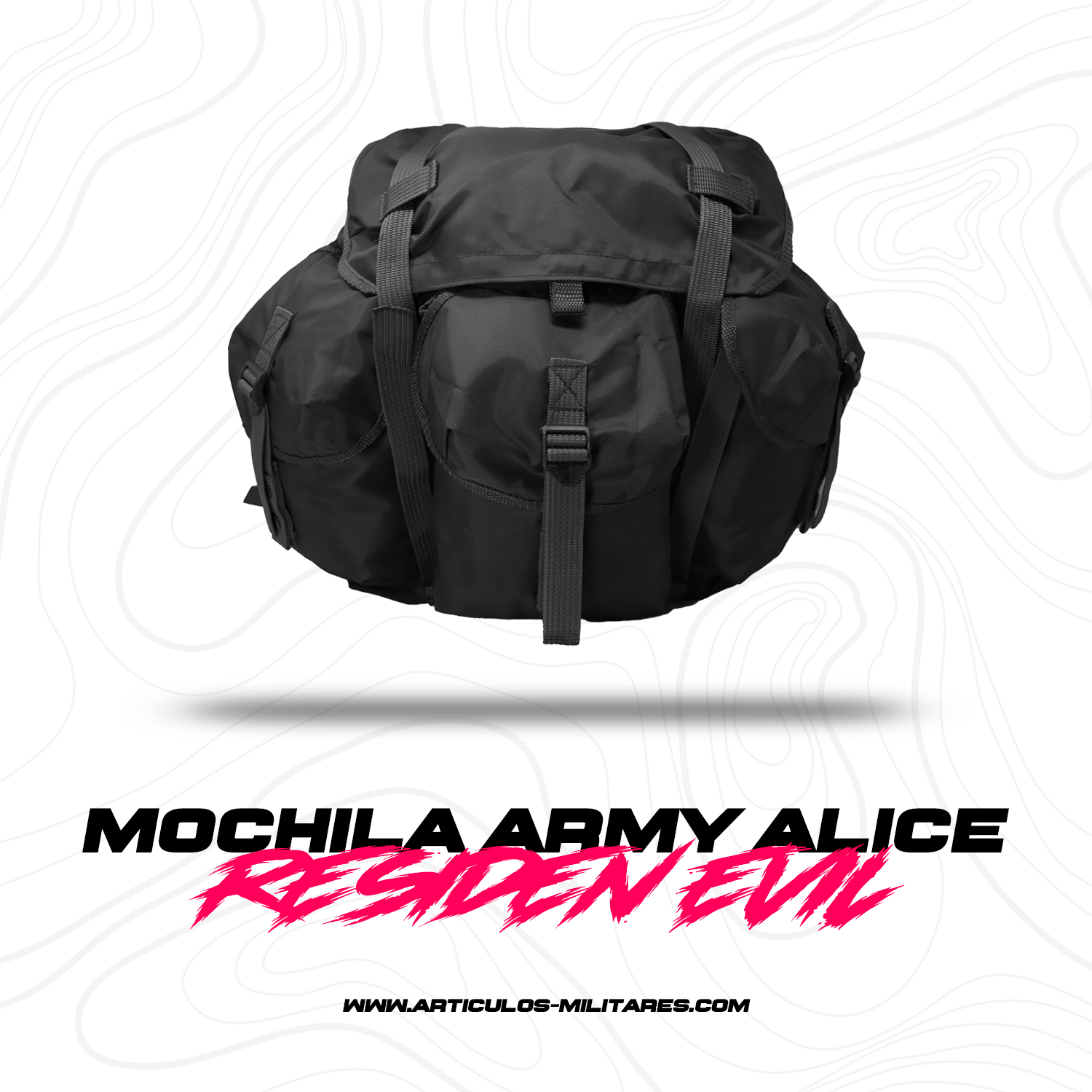 Mochila Tactica Army Alice Repelente Residen Evil