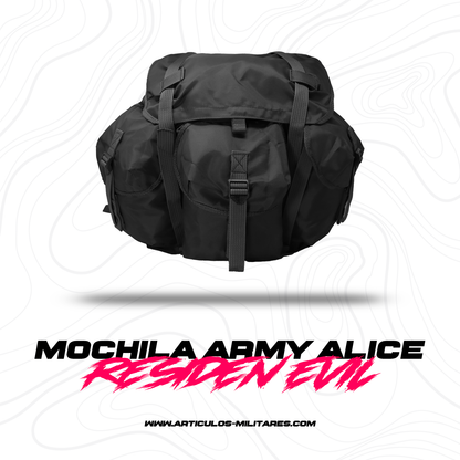 Mochila Tactica Army Alice Repelente Residen Evil Militaría
