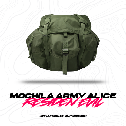 Mochila Tactica Army Alice Repelente Residen Evil Militaría