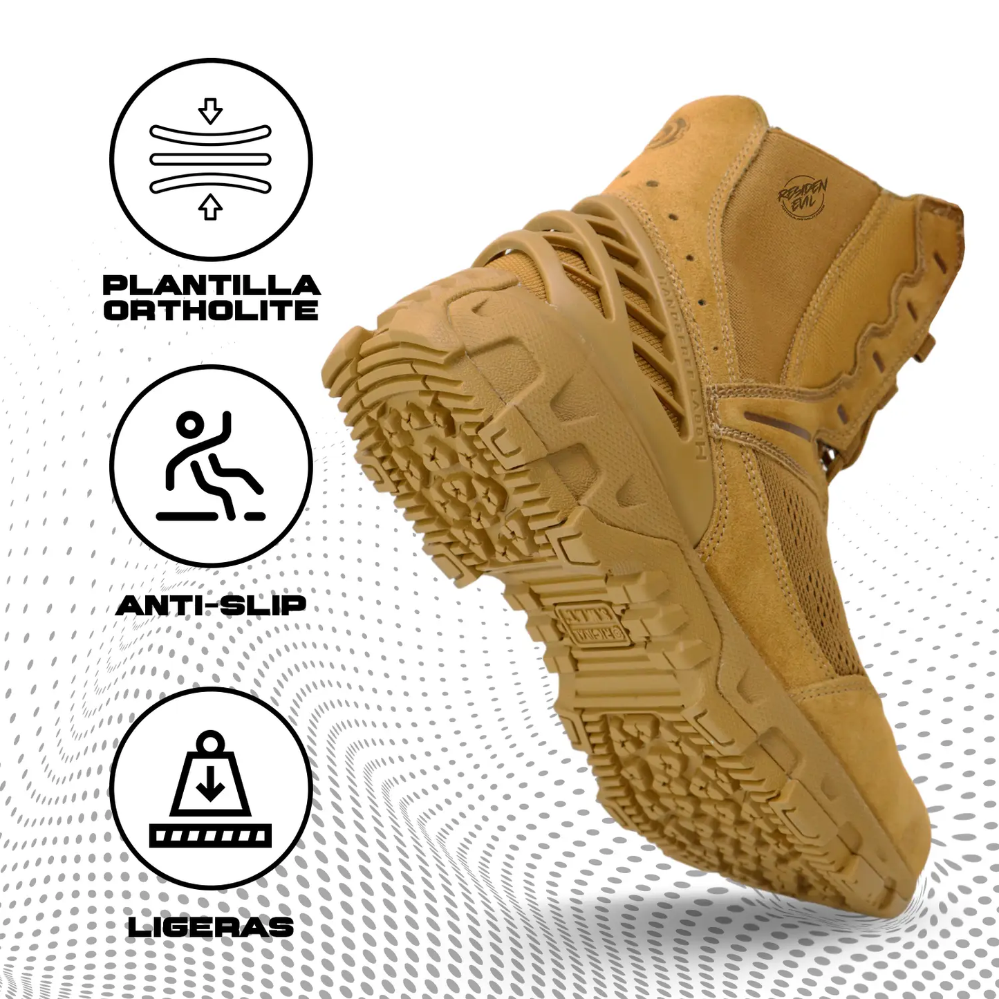 Botas Tácticas Alpha Freedom 8 Coyote (Largas) ORIGINAL SWAT