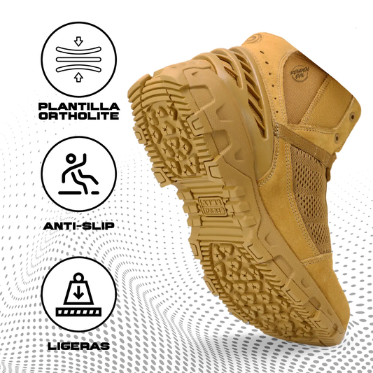 Botas Tácticas Alpha Freedom 6 Coyote (Cortas) ORIGINAL SWAT