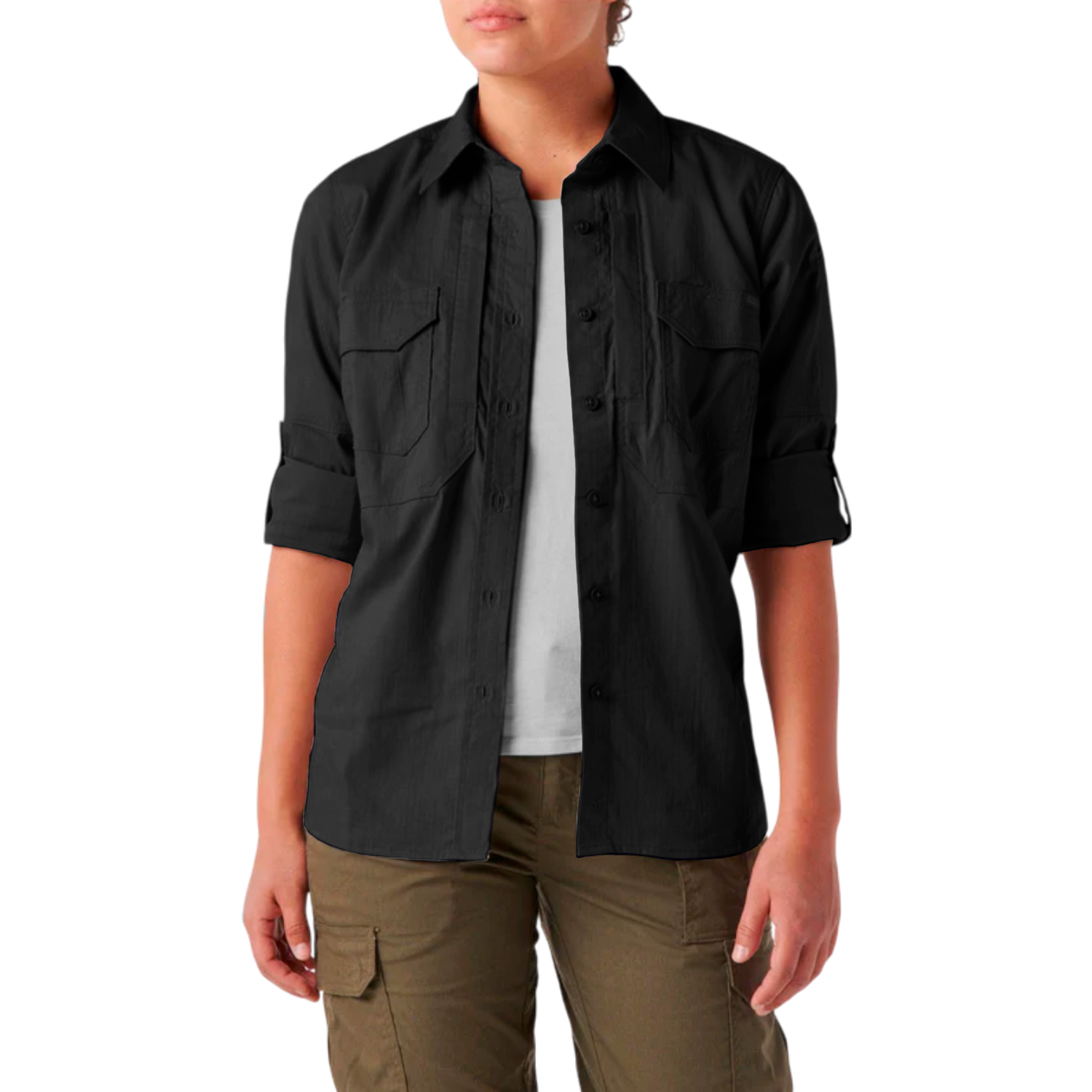 Camisa Táctica Taclite Negra Para Dama 5.11