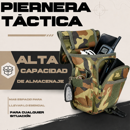 Piernera Tactica Mochila Muslera Porta Celular Multiusos Residen Evil Militaría