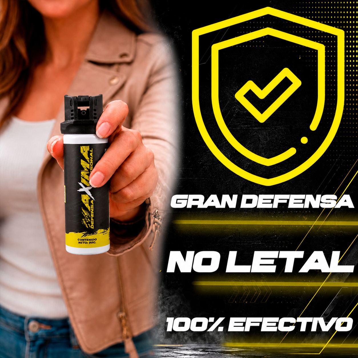 Gas Pimienta 90g 10 piezas Con Tapa de seguridad Máxima