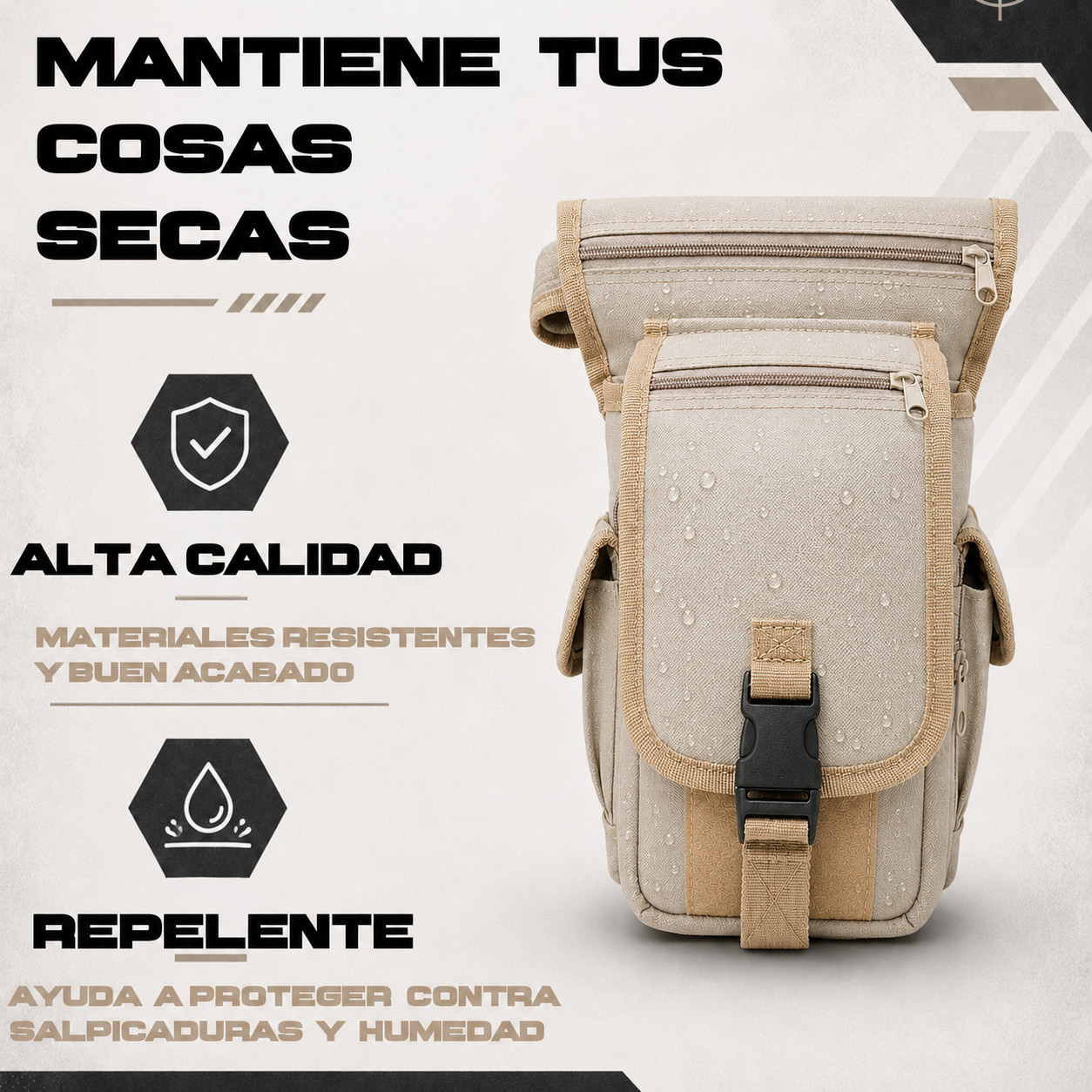 Piernera Tactica Mochila Muslera Porta Celular Multiusos Residen Evil Militaría