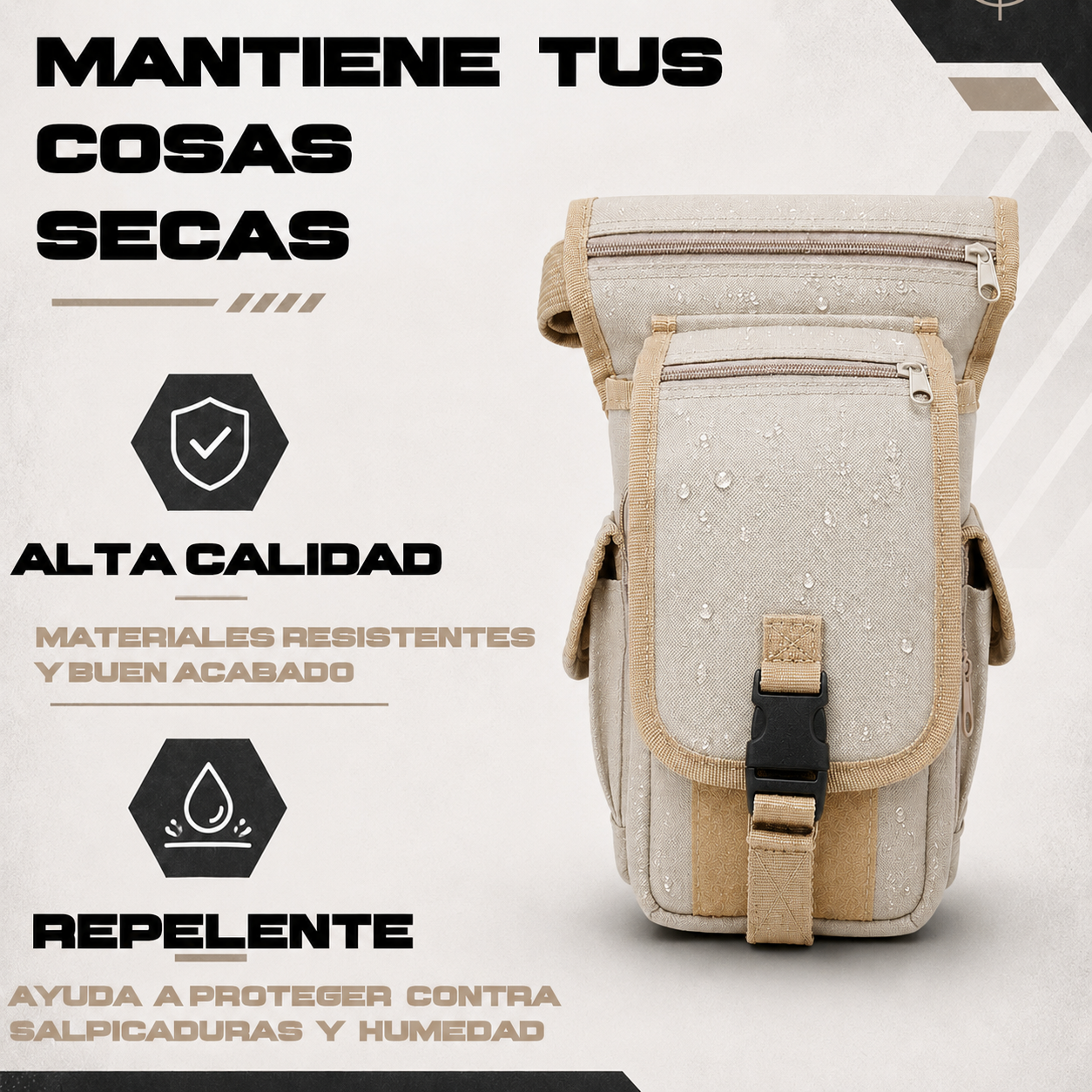 Piernera Tactica Mochila Muslera Porta Celular Multiusos Residen Evil Militaría