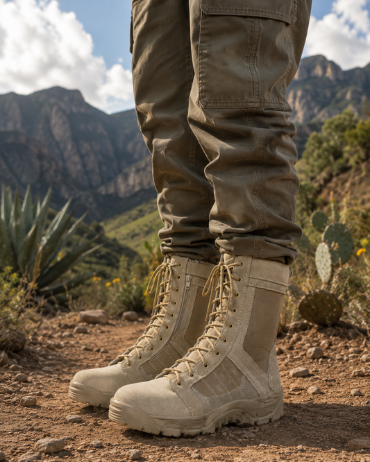 Botas Tipo Swat Kaki Táctica Militares Residen Evil Militaría