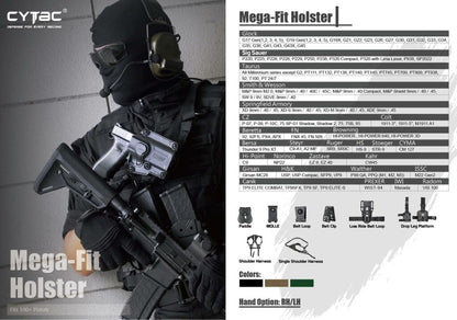 Funda Para Pistola Holster Universal Cytac Transparente Cytac Tactical