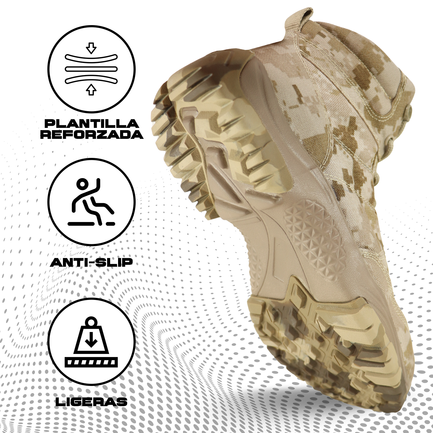 Botas Militares Digital Arena Stealth Airlight SK7