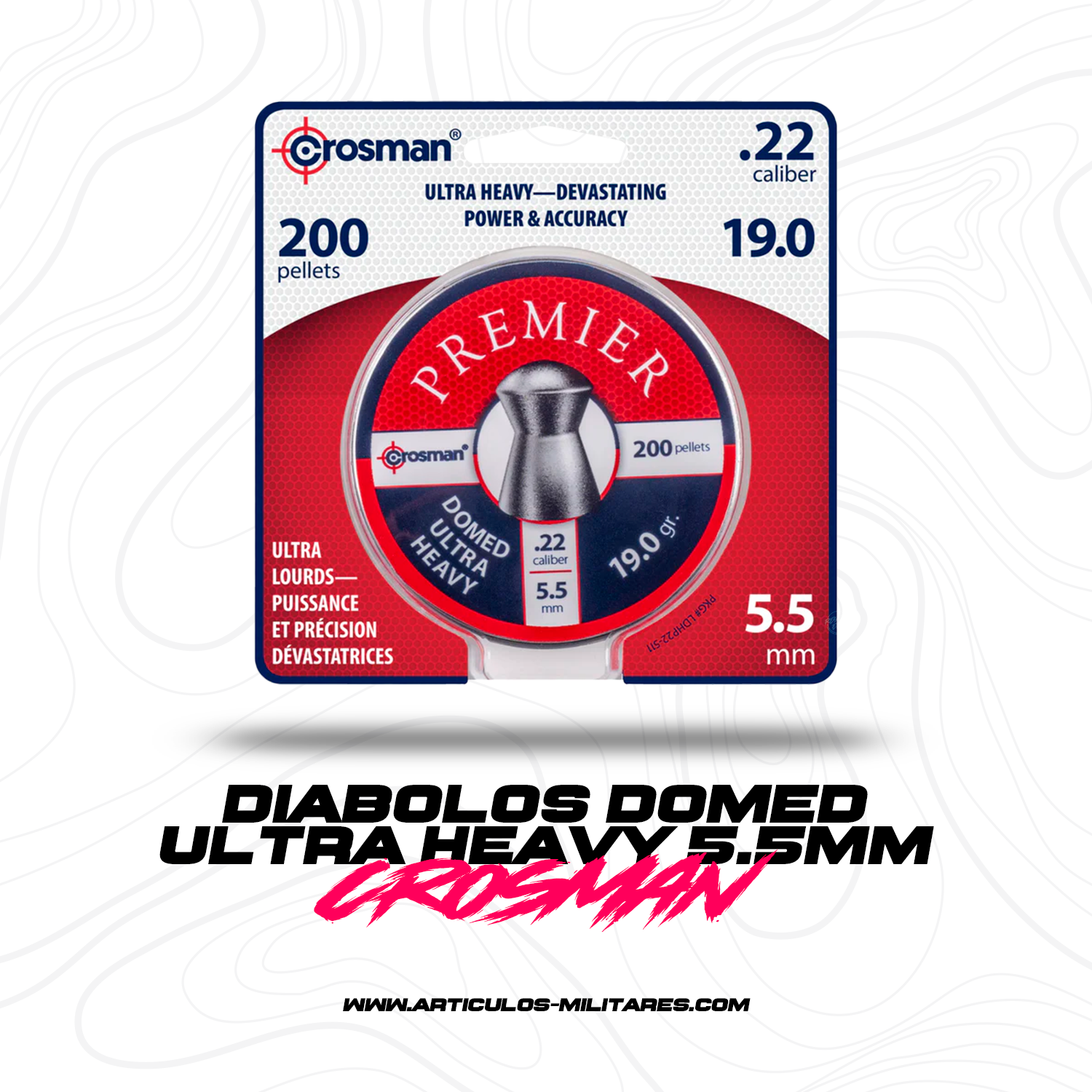 Diabolos Domed Ultra Heavy .22 (5.5mm) 200 Piezas CROSMAN