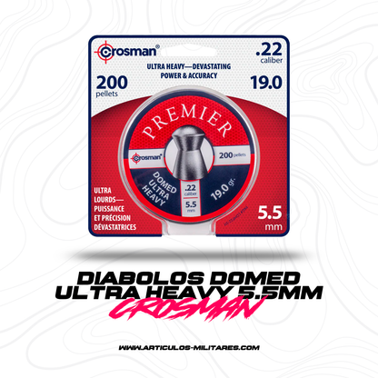 Diabolos Domed Ultra Heavy .22 (5.5mm) 200 Piezas CROSMAN