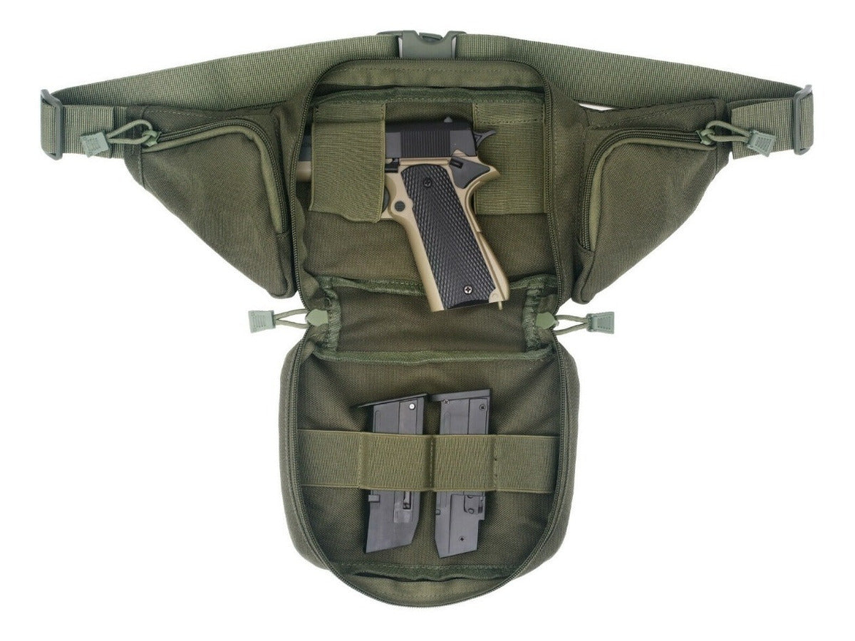 Cangurera Riñonera Táctica Porta Arma Residen Evil Militaría