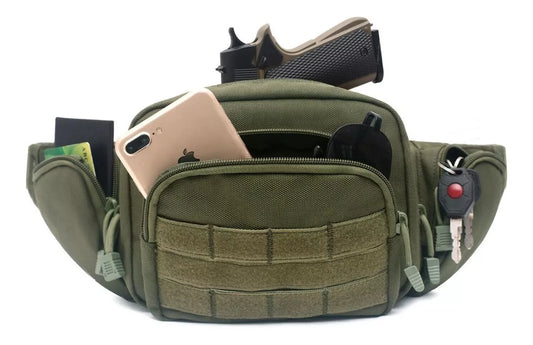 Cangurera Riñonera Táctica Porta Arma