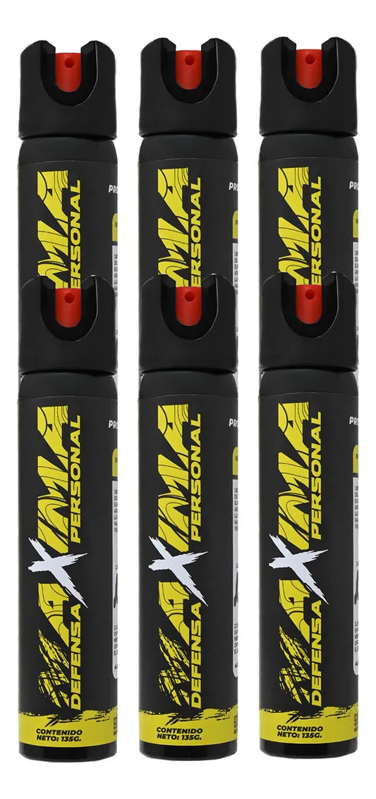 Gas Pimienta Lacrimogeno 135 Gramos Paquete De 6 Piezas