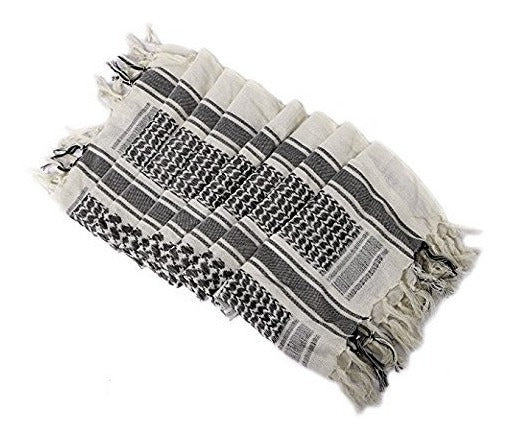 Bufanda Shemagh Blanco con Negro Condor