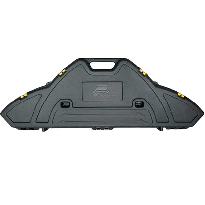 Se muestra estuche para arcos Plano en vista frontal cerrado, donde se aprecian sus 4 broches de seguridad, su estructura resistente y su diseño práctico para guardar y transportar arcos juveniles.