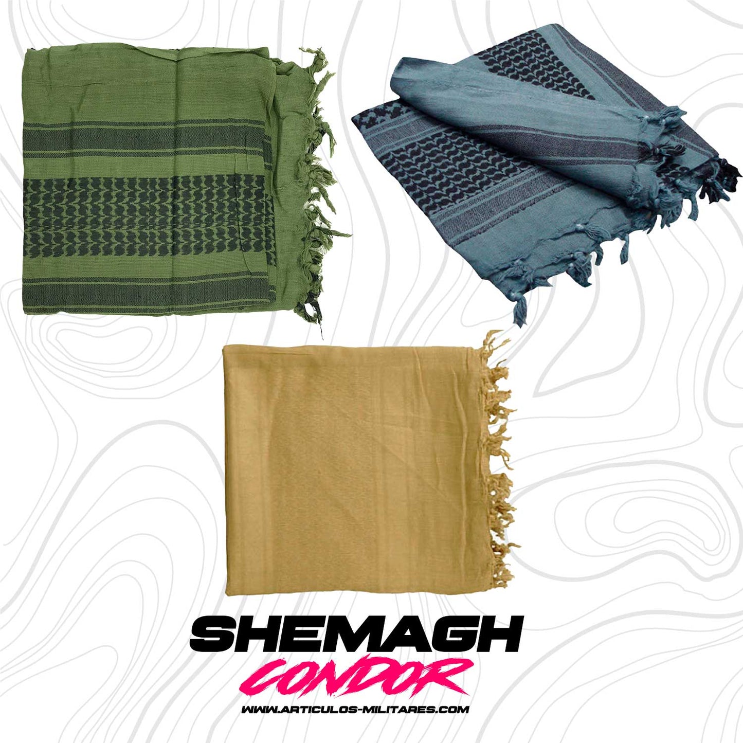 Shemagh palestina 100% Algodón Condor