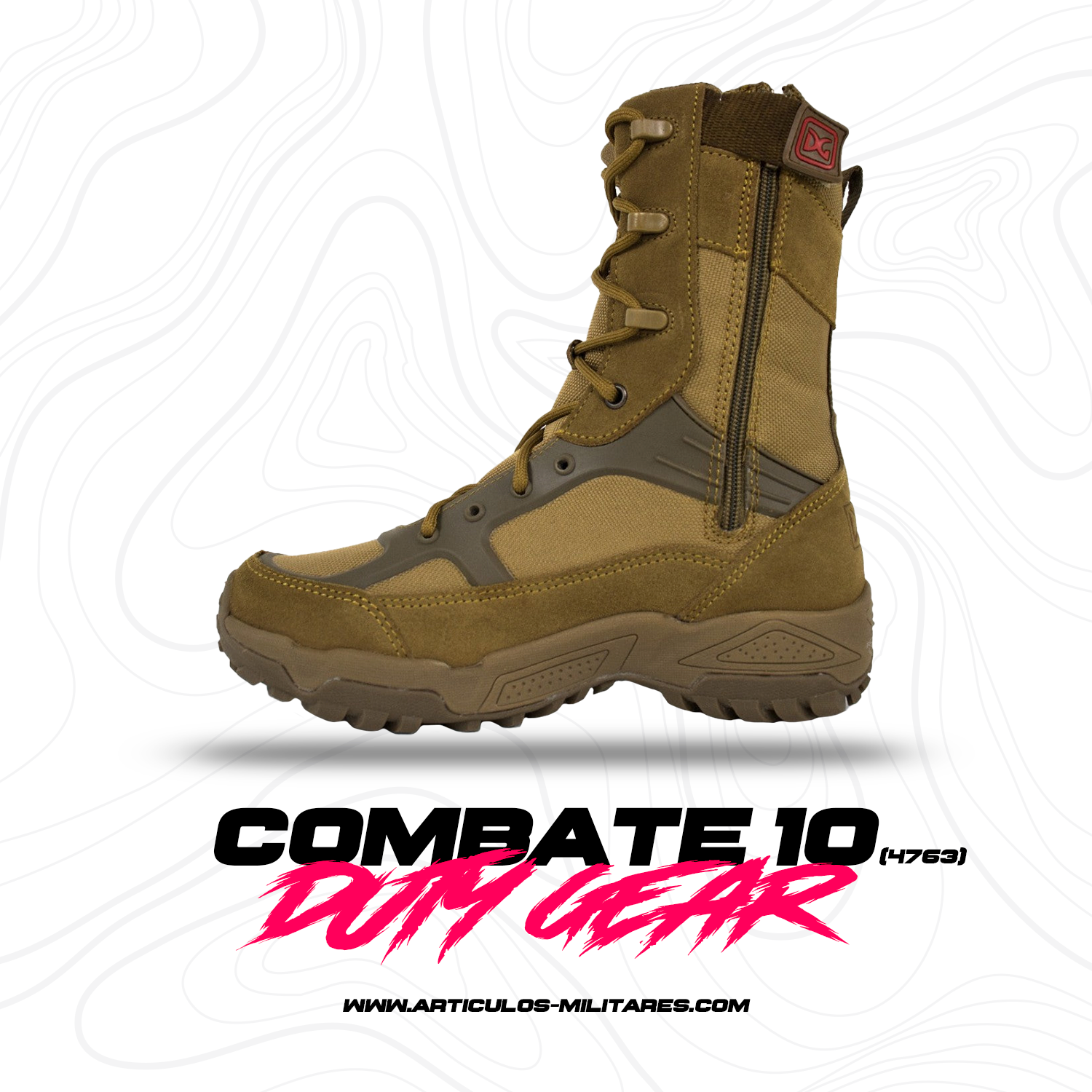 Botas Tácticas Combate 10 Coyote Antiderrapante DUTY GEAR