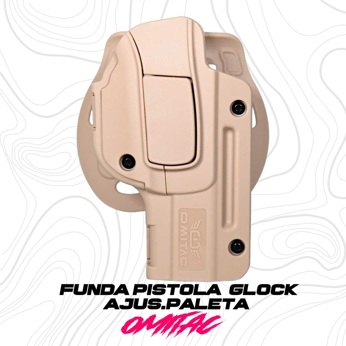 Se muestra la FUNDA PARA PISTOLA GLOCK 17 en una fotografía de producto completo sobre fondo blanco.