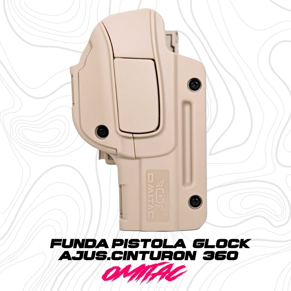 Se muestra la FUNDA PARA PISTOLA GLOCK 17 en una fotografía de producto completo sobre fondo blanco.