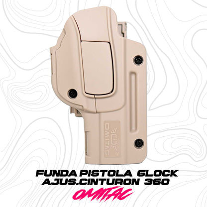 Se muestra la FUNDA PARA PISTOLA GLOCK 17 en una fotografía de producto completo sobre fondo blanco.