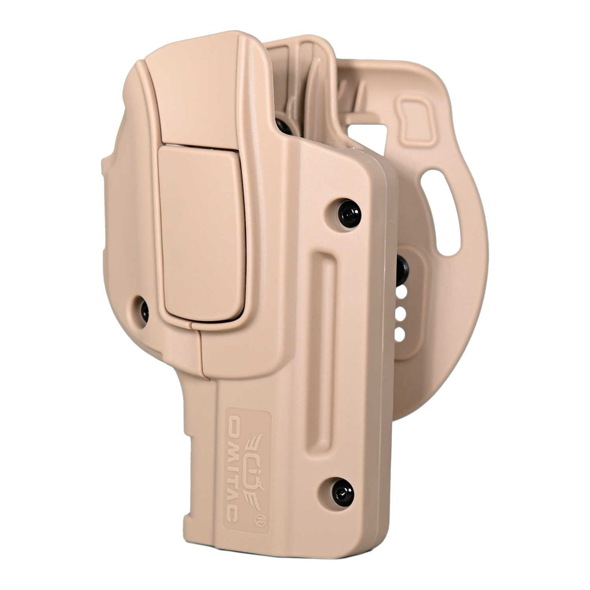 Se muestra la FUNDA PARA PISTOLA GLOCK 17 de perfil para apreciar su diseño y estructura.