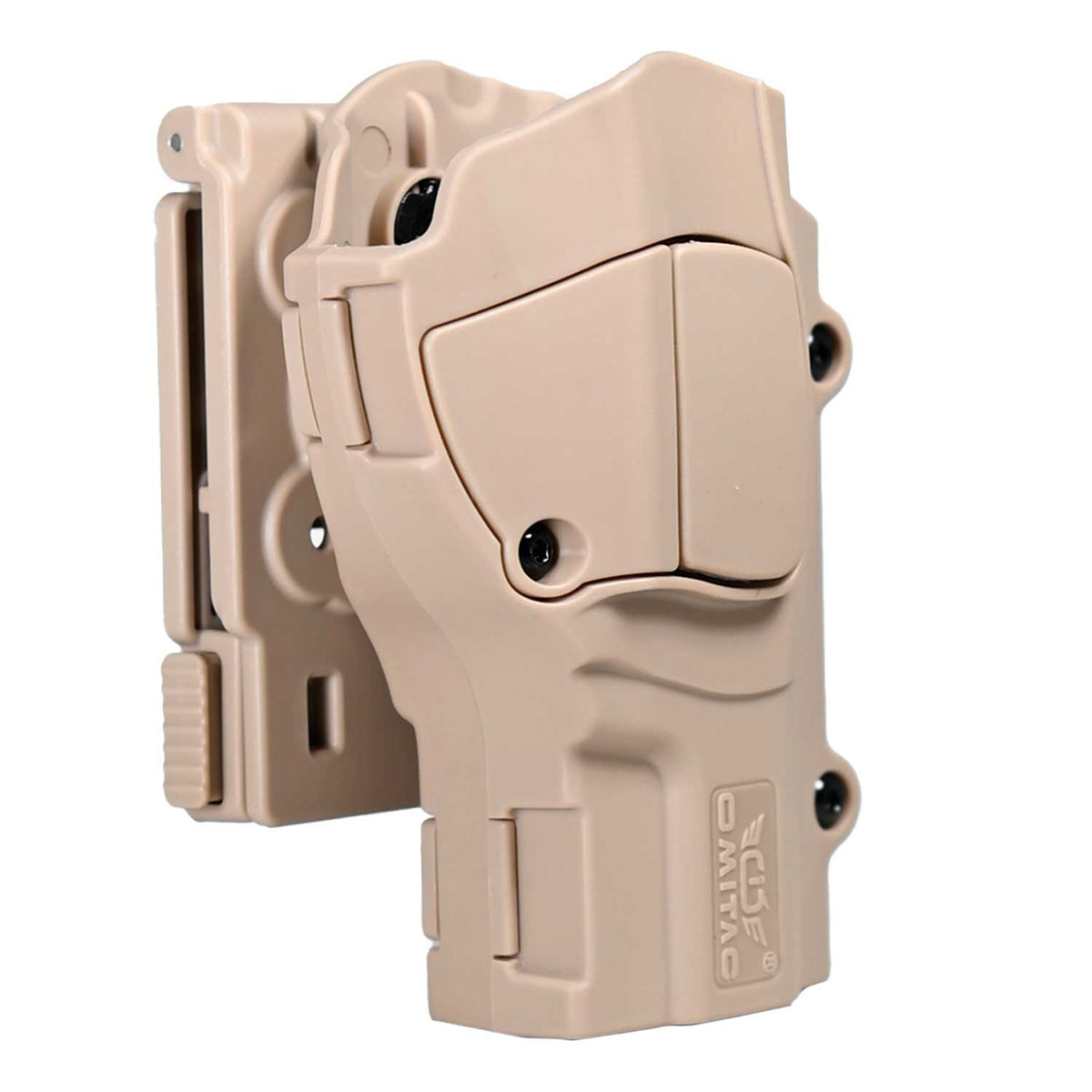 Se muestra la FUNDA PARA PISTOLA PX4 de cerca para observar el mecanismo de retención y bloqueo.
