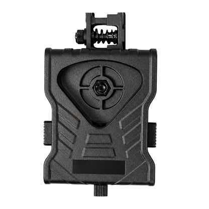 Porta linterna CYTAC se muestra desde la parte trasera, donde se aprecia el ajuste compatible con cinturones de hasta 6 cm de ancho.
