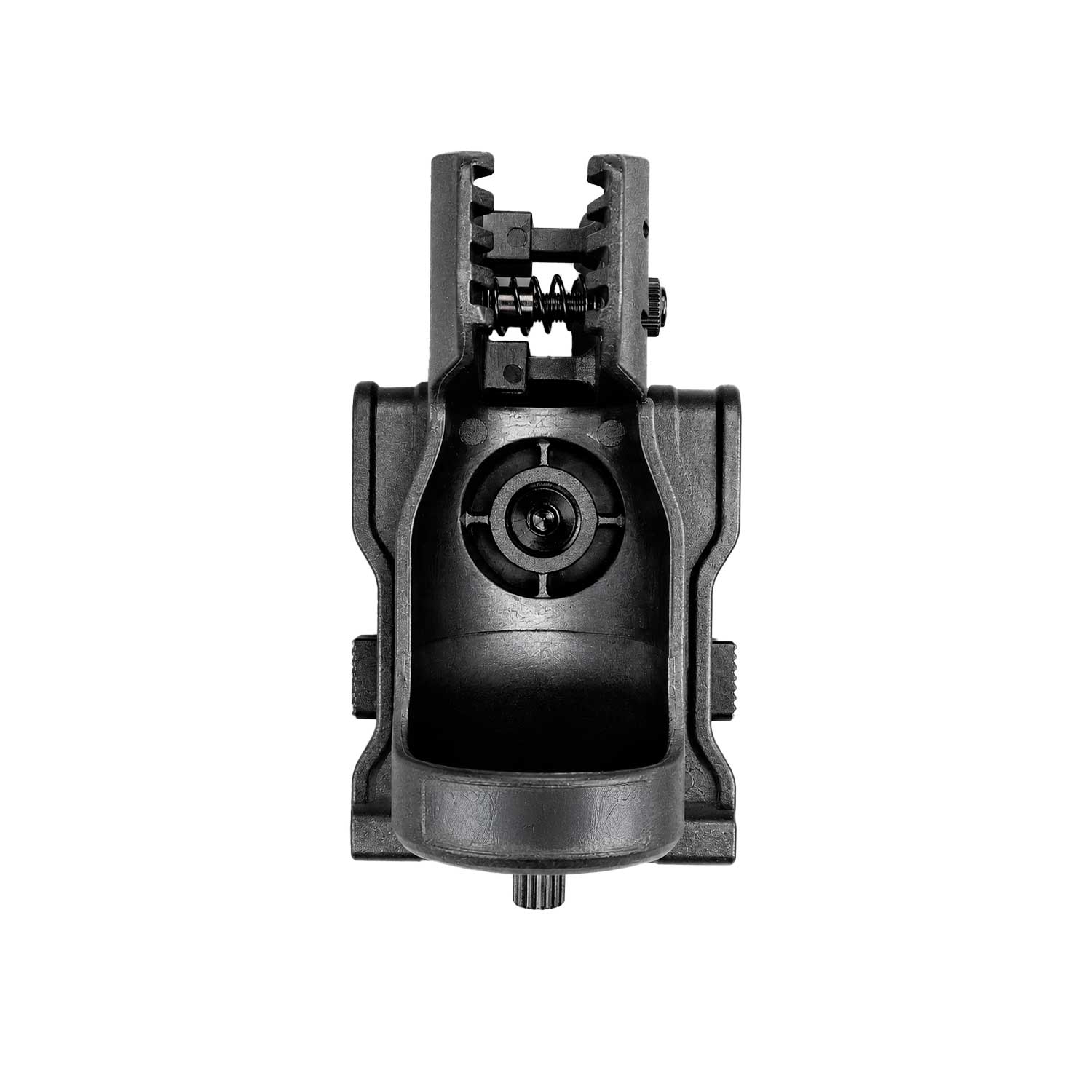 orta linterna CYTAC se muestra en una vista frontal, resaltando el espacio destinado para linternas con cuerpo de entre 20 y 28 mm.
