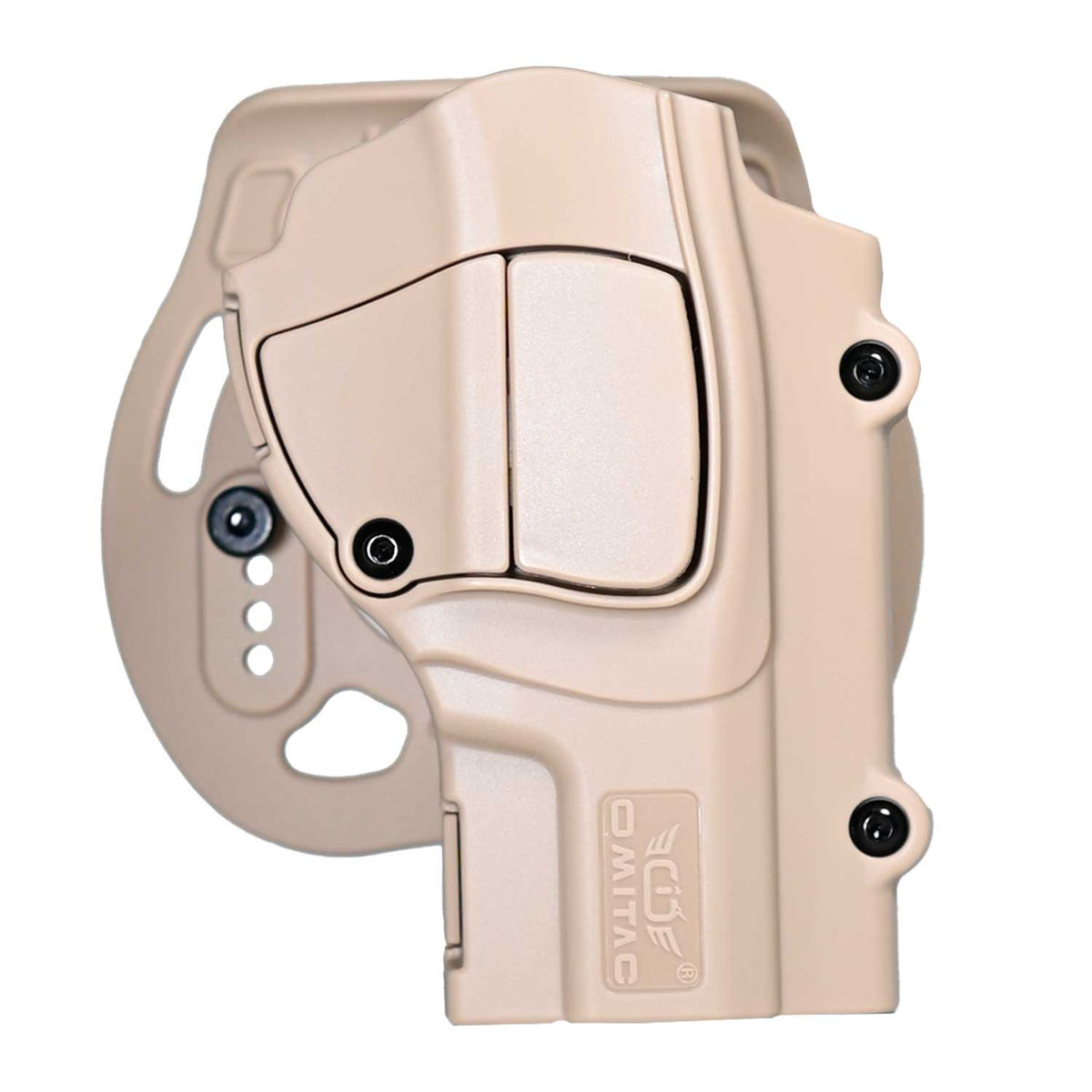 Se muestra la FUNDA PARA PISTOLA PX4 desde la parte frontal para observar la abertura de extracción.