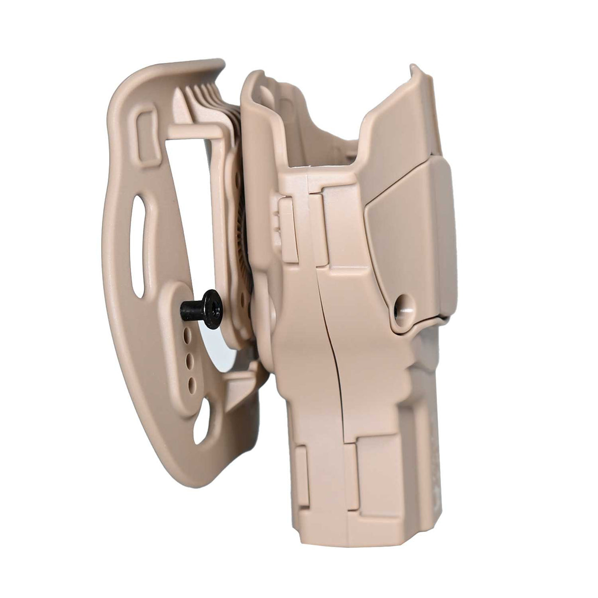 Se muestra la FUNDA PARA PISTOLA PX4 de perfil para apreciar su diseño y estructura.