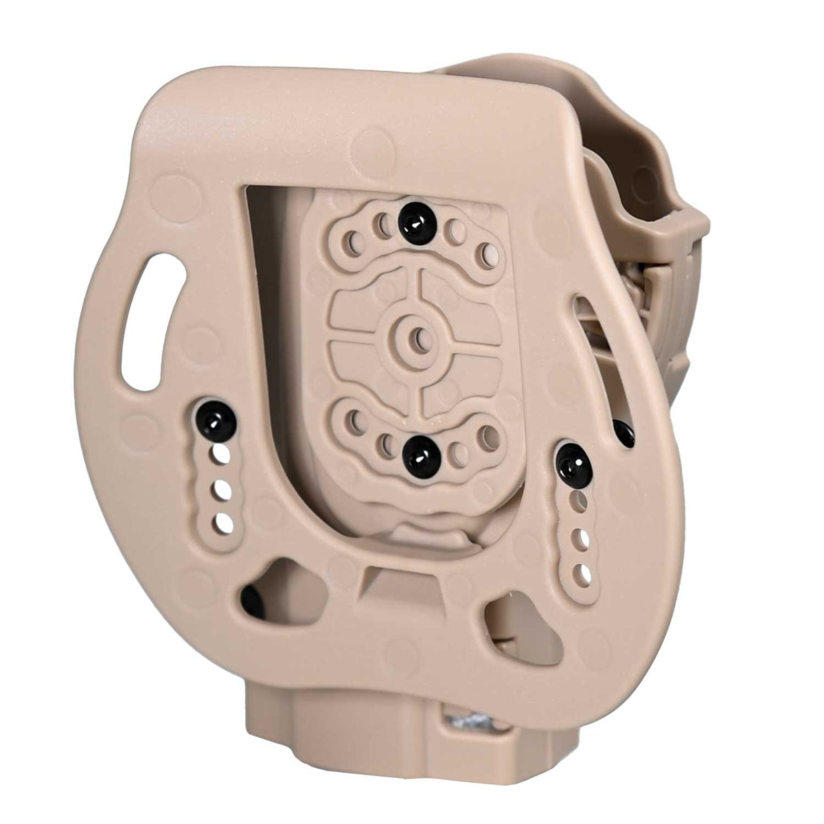 Se muestra la FUNDA PARA PISTOLA PX4 desde un ángulo lateral para apreciar su forma y profundidad.
