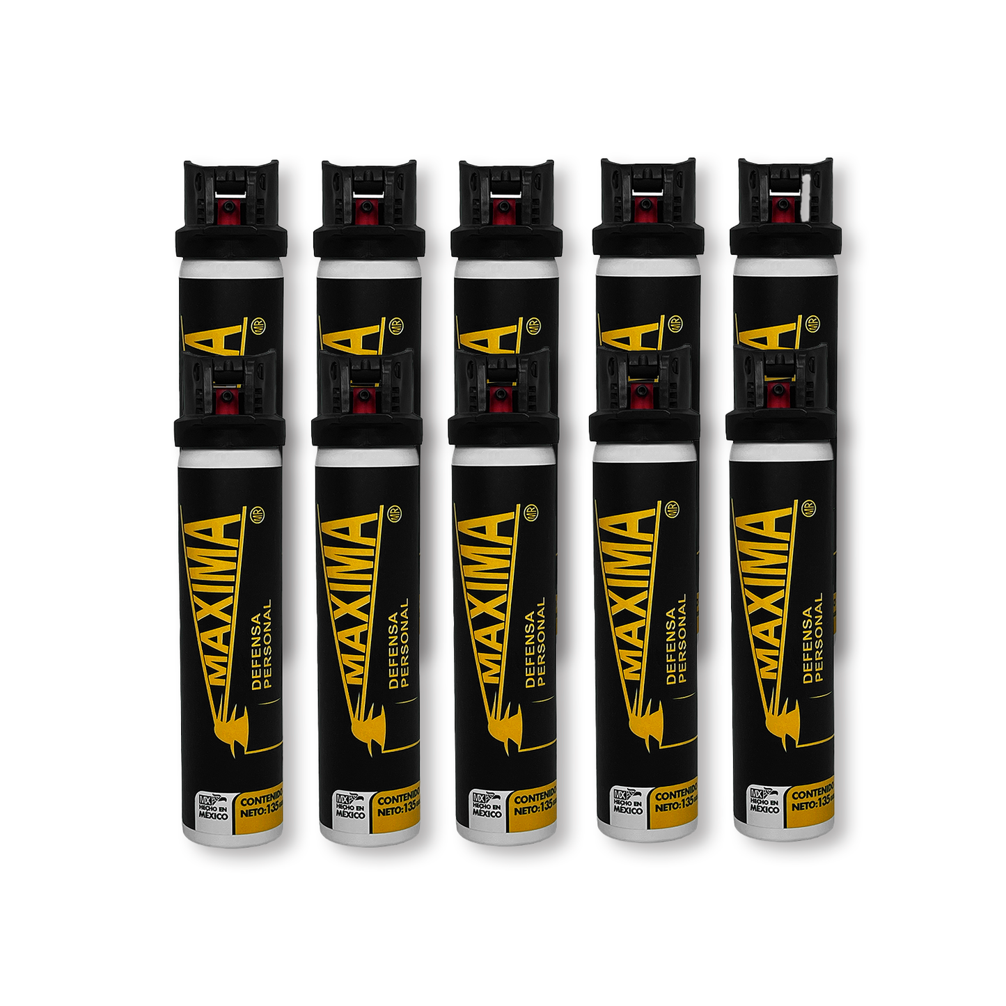 Paquete 10 piezas de gas pimienta 135g Tapa de Seguridad