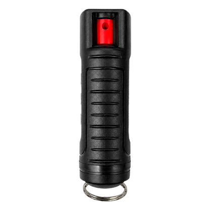 Se muestra gas PSP Eliminator con detalle de textura antideslizante, ideal para mejorar el agarre durante su manipulación y facilitar su uso en situaciones de protección personal.